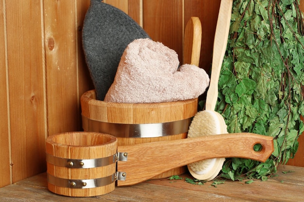 Foto accessori naturali in sauna