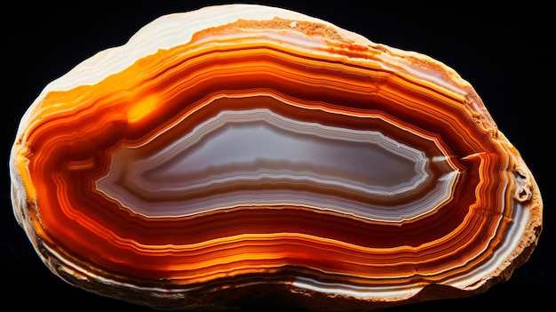 Natural agate slice striped agate is a variety of forest