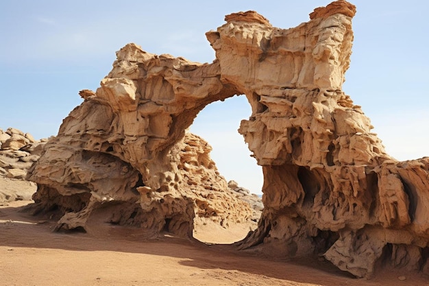 A natural arch in the desert