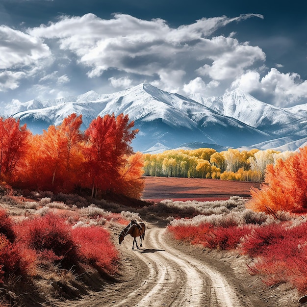 natural autumn landscape generated by AI