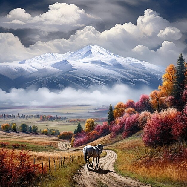 natural autumn landscape generated by AI