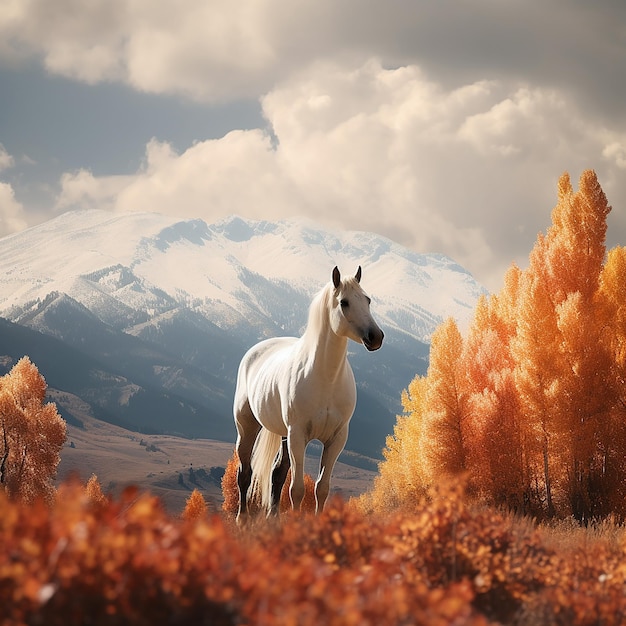 自然の秋の風景 - AIによって生成された自然の秋の景色