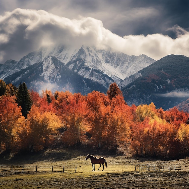 natural autumn landscape generated by AI