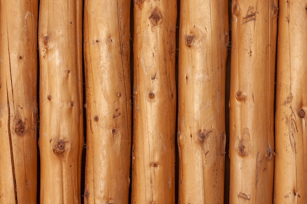 Natural background pattern of a log wall. texture.