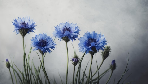 Natural Background with Cornflowers