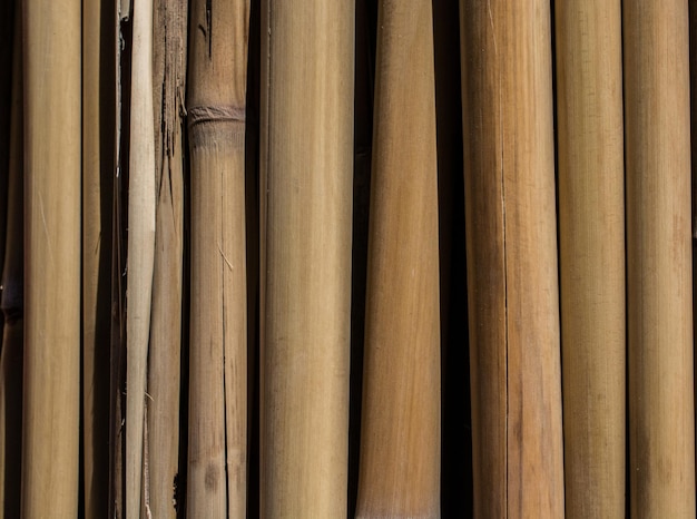 竹の棒がたくさんある自然な背景