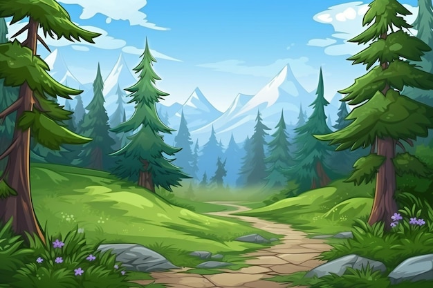 Natural background with mountains landscape