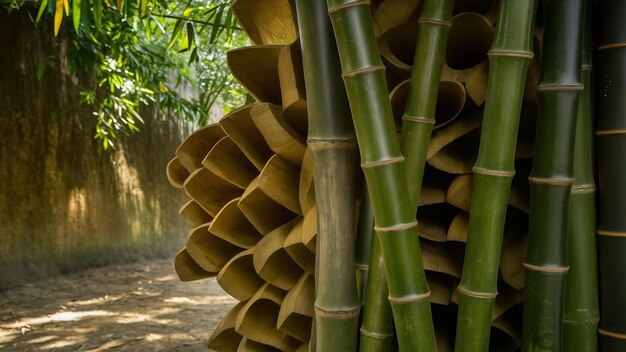 Natural bamboo wood texture