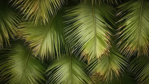 Photo natural beautiful coconut palm texture background view from the top hd