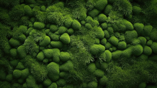 Natural beautiful mosses texture background view from the top hd