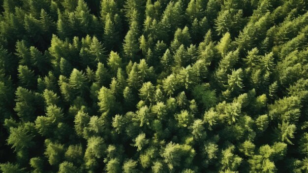 Natural beautiful pine forest texture background view from the top hd