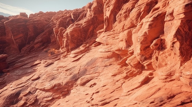 Natural beautiful red rocks texture background view from the top hd