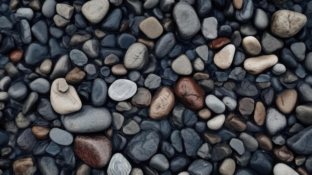 Природная красивая текстура речного камня, вид сверху HD