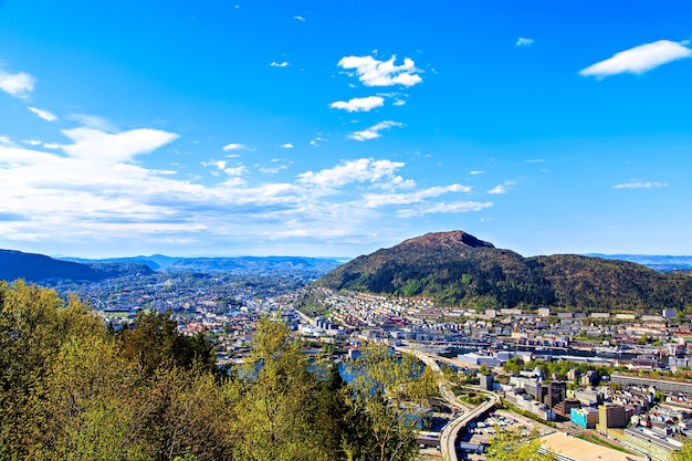 Natural beauty of the Norwegian city of Bergen