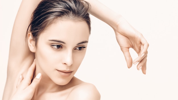 Natural beauty portrait of young woman