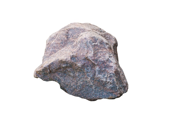 Натуральный большой камень, изолированные на белом фоне. Скала, валун