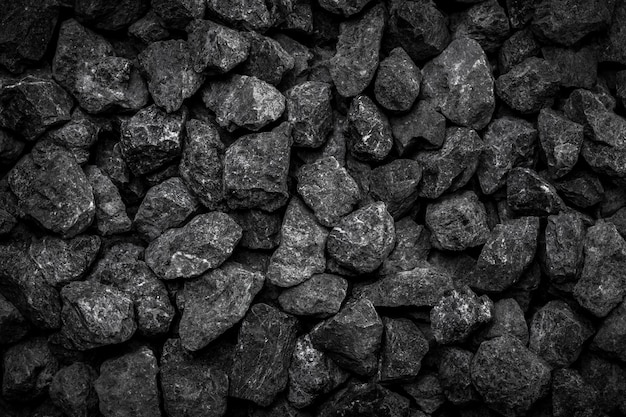 Natural black coals for background Industrial coals Volcanic rock