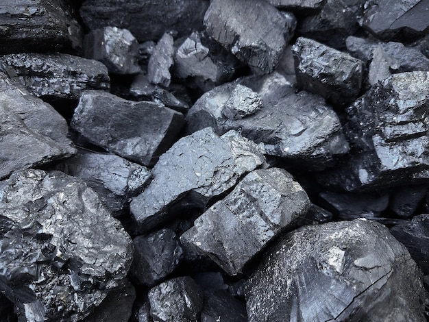 Natural black coals for background