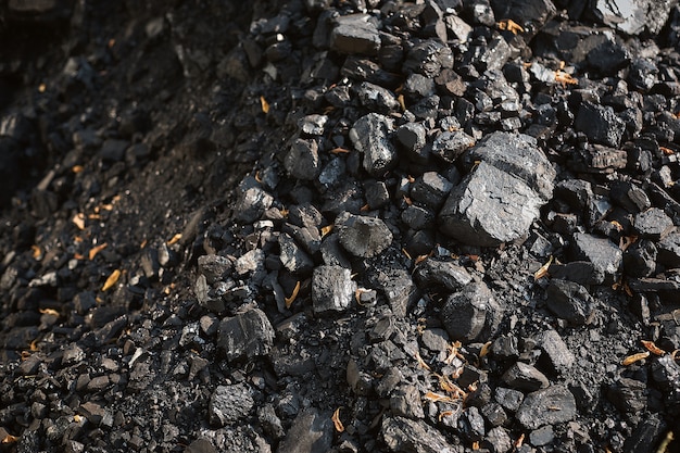 Photo natural black coals industrial coals