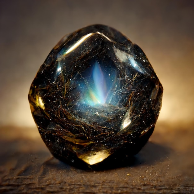 Natural black cosmic gemstone