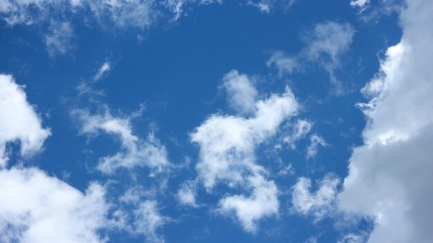 Natural blue sky and clouds background.