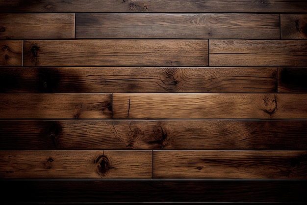 生成 AI で作成された自然な茶色の木の板の堅木張りの床のテクスチャ