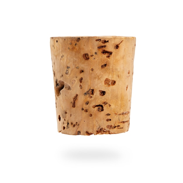 natural champagne cork isolate on a white background