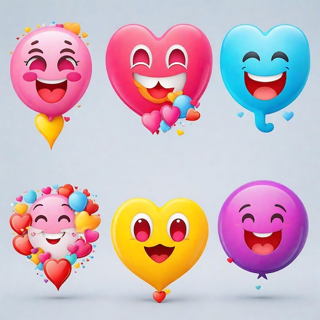 Natural Charm of Love Emoji with a Natural and Refreshing Colorful Touch