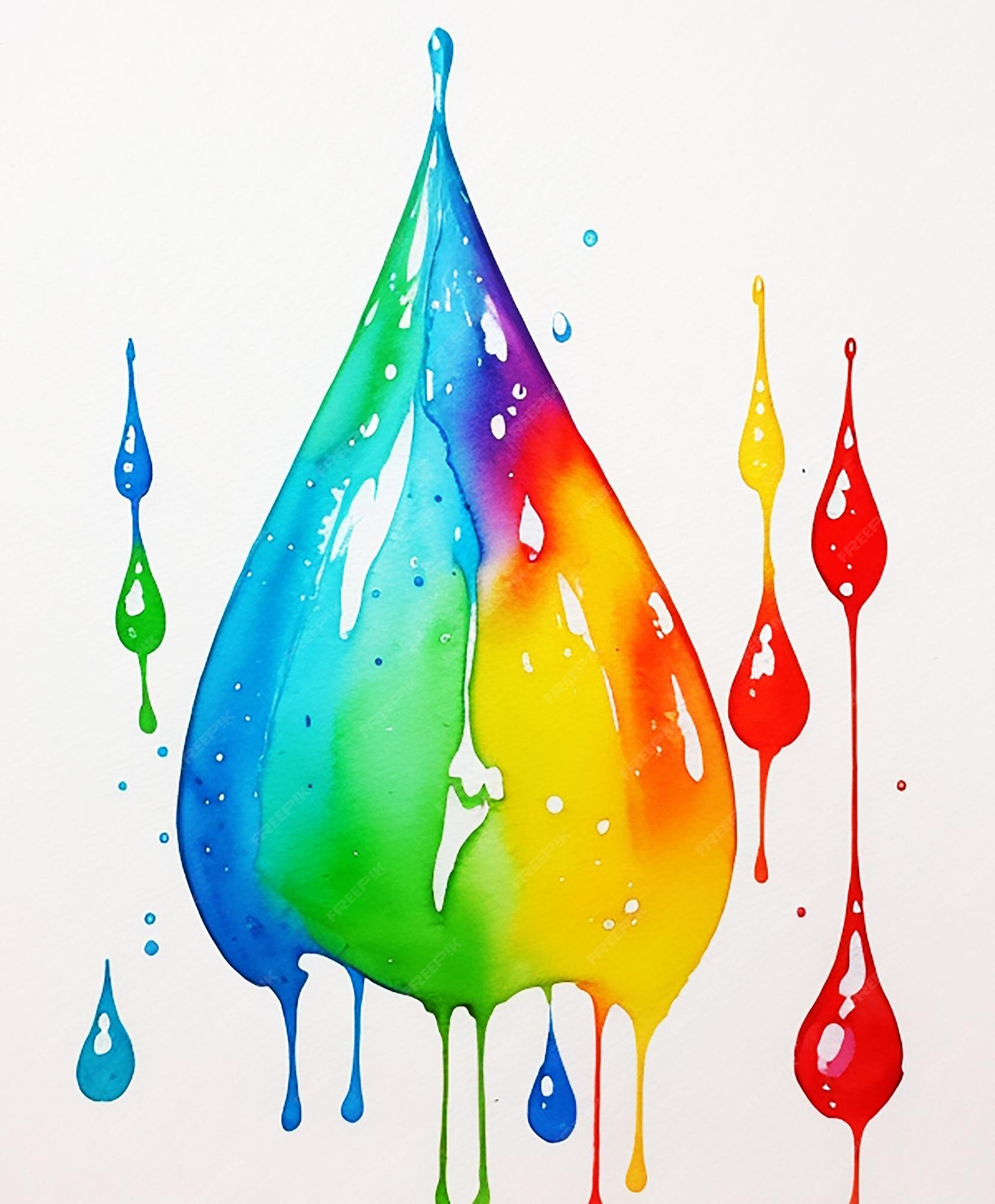 Premium Photo Natural colorful multicolor water drop watercolor