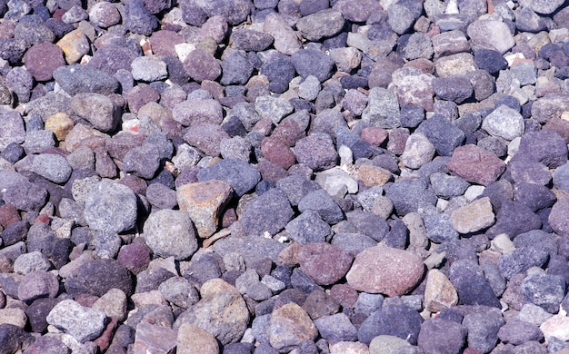 Natural colors of volcanic rocks from Mount Merapi in Yogyakarta, Indonesia.