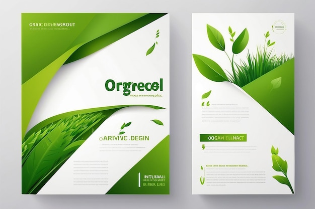 Natural concept environment and organic products Green abstract arrow natural design