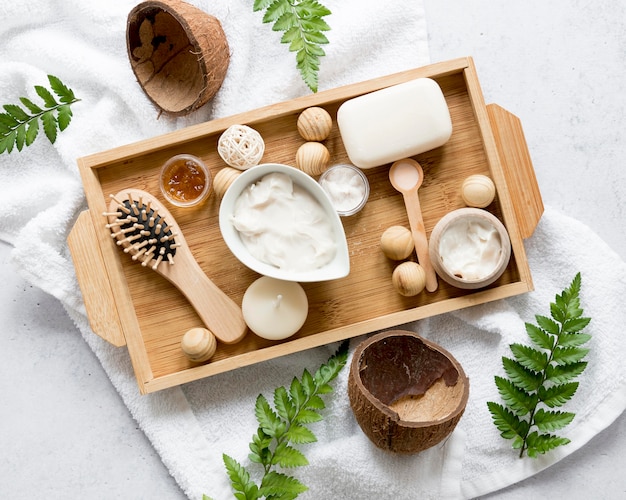 Foto concetto di cosmetici naturali