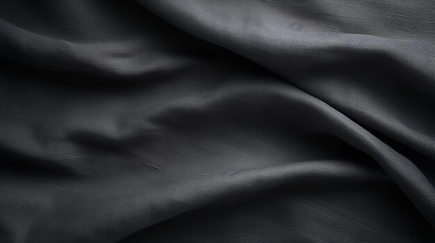 Natural Cotton in Dark Anthracite Gray and Black