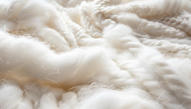 自然綿羊毛を背景に