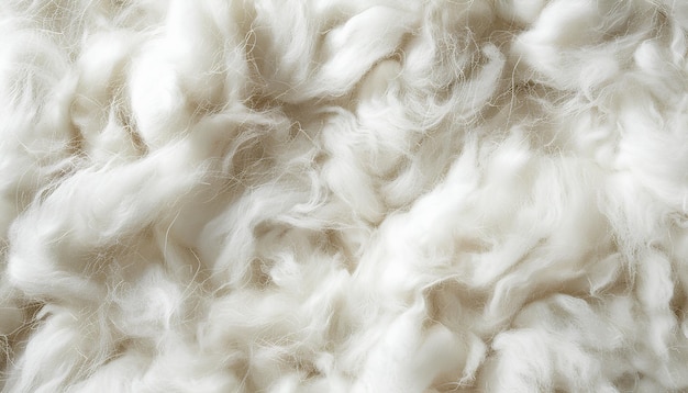 写真 自然綿羊毛を背景に
