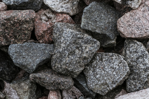 Natural crushed stone texture closeup