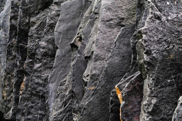 natural dark black slate with gray stone