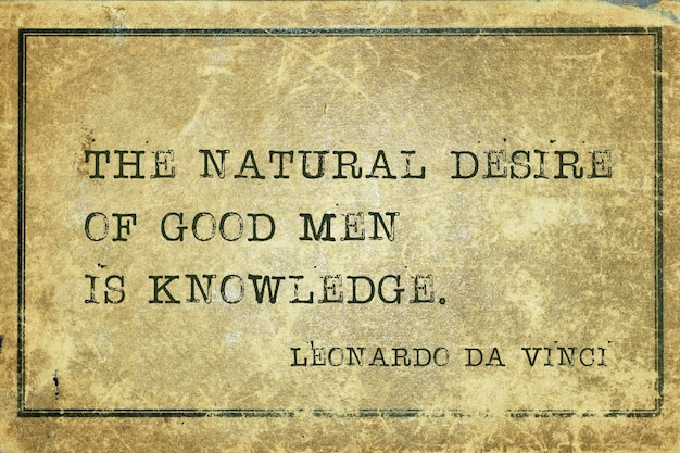 Natural desire DaVinci