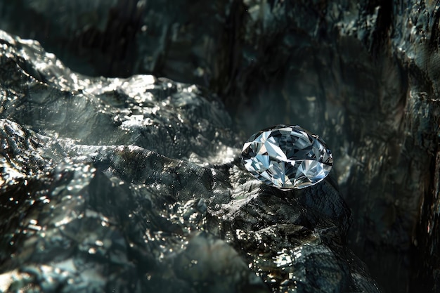 natural diamond nestled in kimberlite