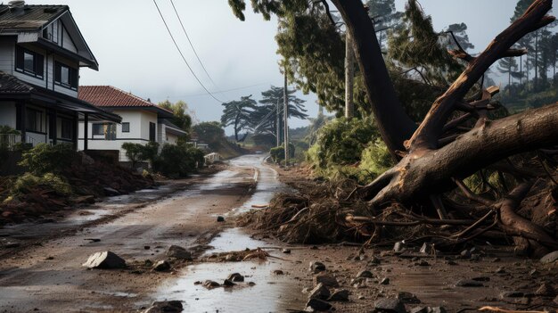 Foto il disastro naturale danneggia la casa