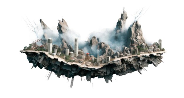 Photo natural disaster earthquakes city destruction
