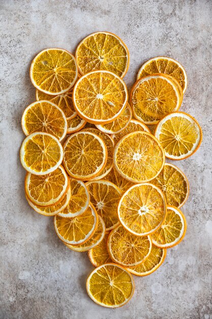 Natural dried oranges Sliced and dried citrus fruit