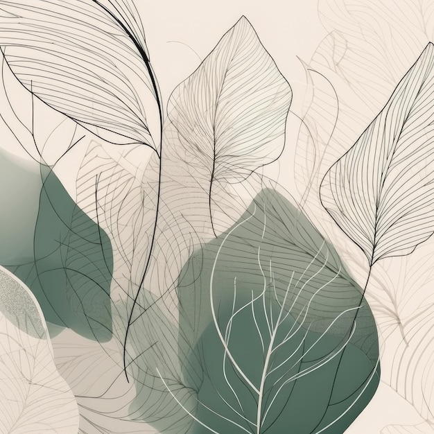 Natural Foliage Background Illustration AI Generative