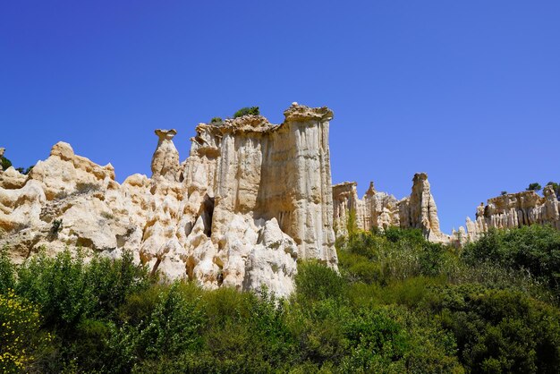 Natural french site of the stone organ at Ille sur Tet in Pyrenees France