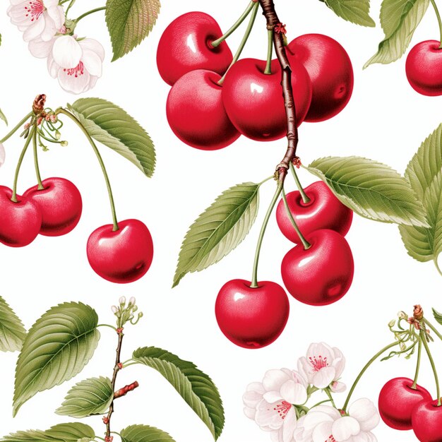 natural fresh red cherry