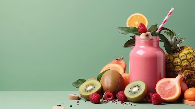 Natural fresh smoothie Illustration AI GenerativexA