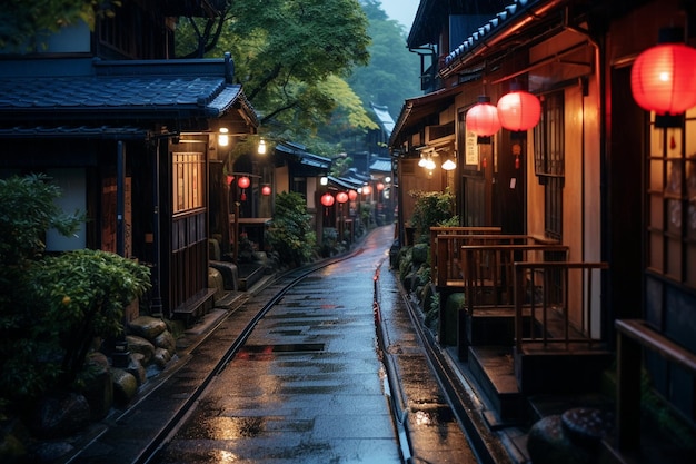 自然の新鮮さ 雨の朝 日本