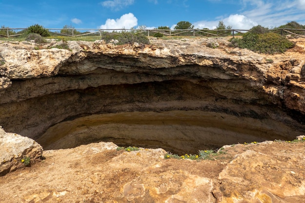 Photo natural geologic sink hole formation