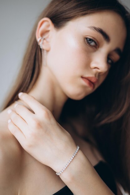 Premium Photo  Natural girlish beauty without makeup minimalism and 