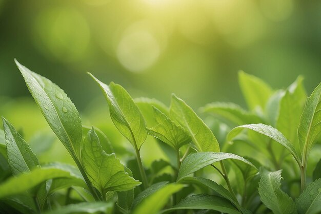 Photo natural green background with selective focus